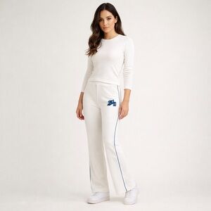FUBU Jogger Lounge Pants White Velour